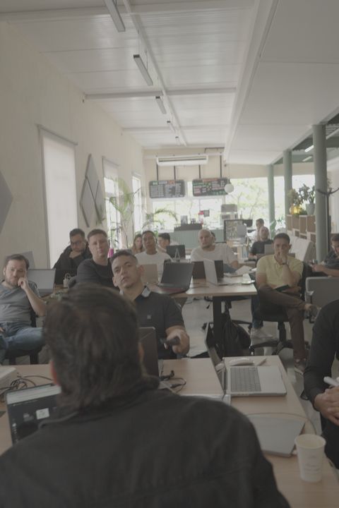 La sala trabajando en la segunda edición