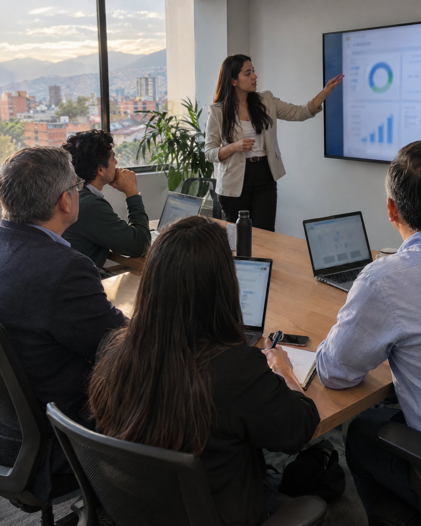 Una sesión de trabajo con el equipo directivo de una empresa